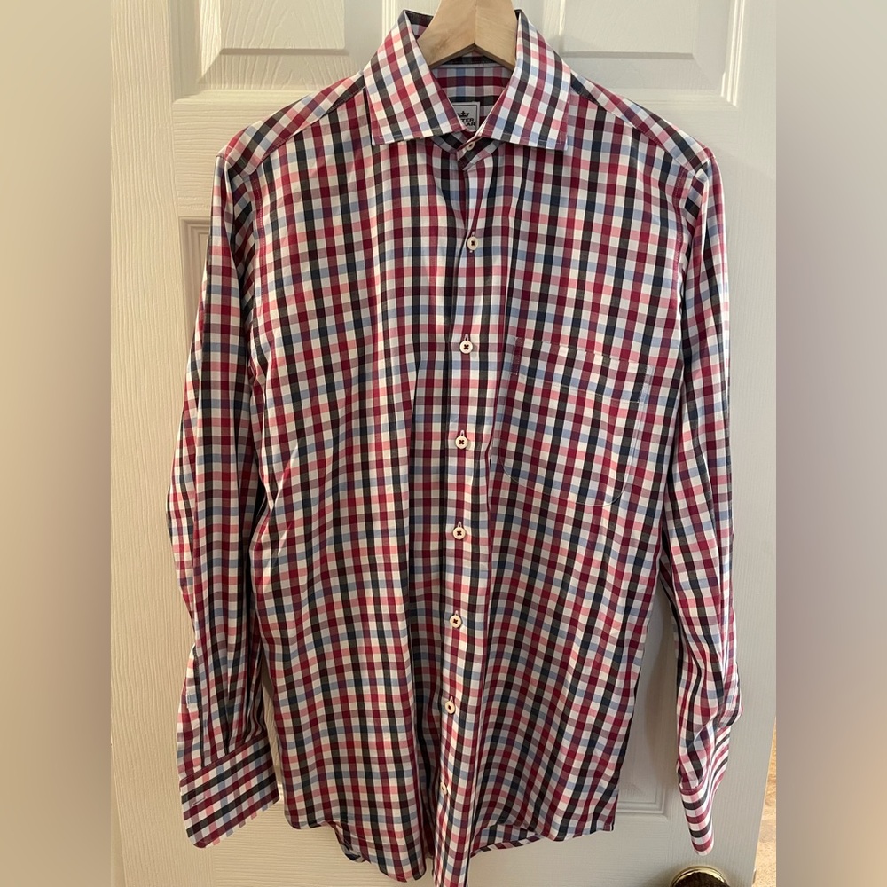 Peter Millar : Men’s Semi-Formal, Checkered, Button-Up, 100% Cotton - Size Small